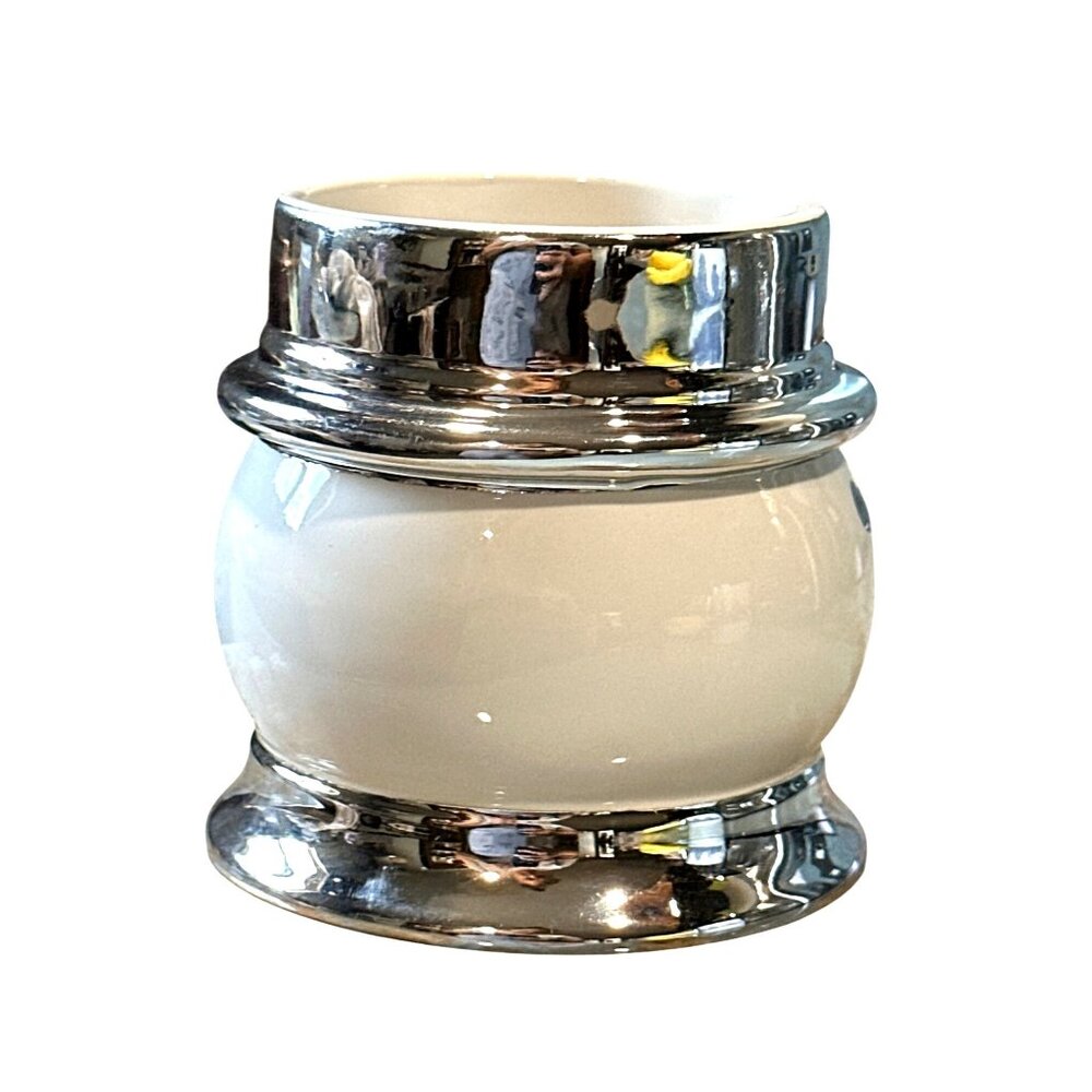 Harry Slatkin Ceramic Mug Silver Accents Embossed Smiley Cocoa Art Mug Collector - Picture 6 of 10